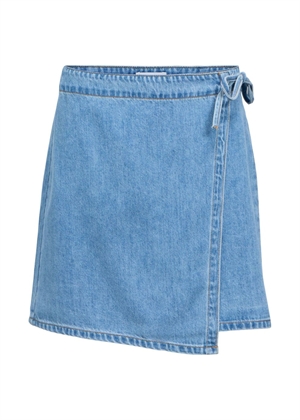 Rosie mw denim short wrap skirt Blue Denim Object 